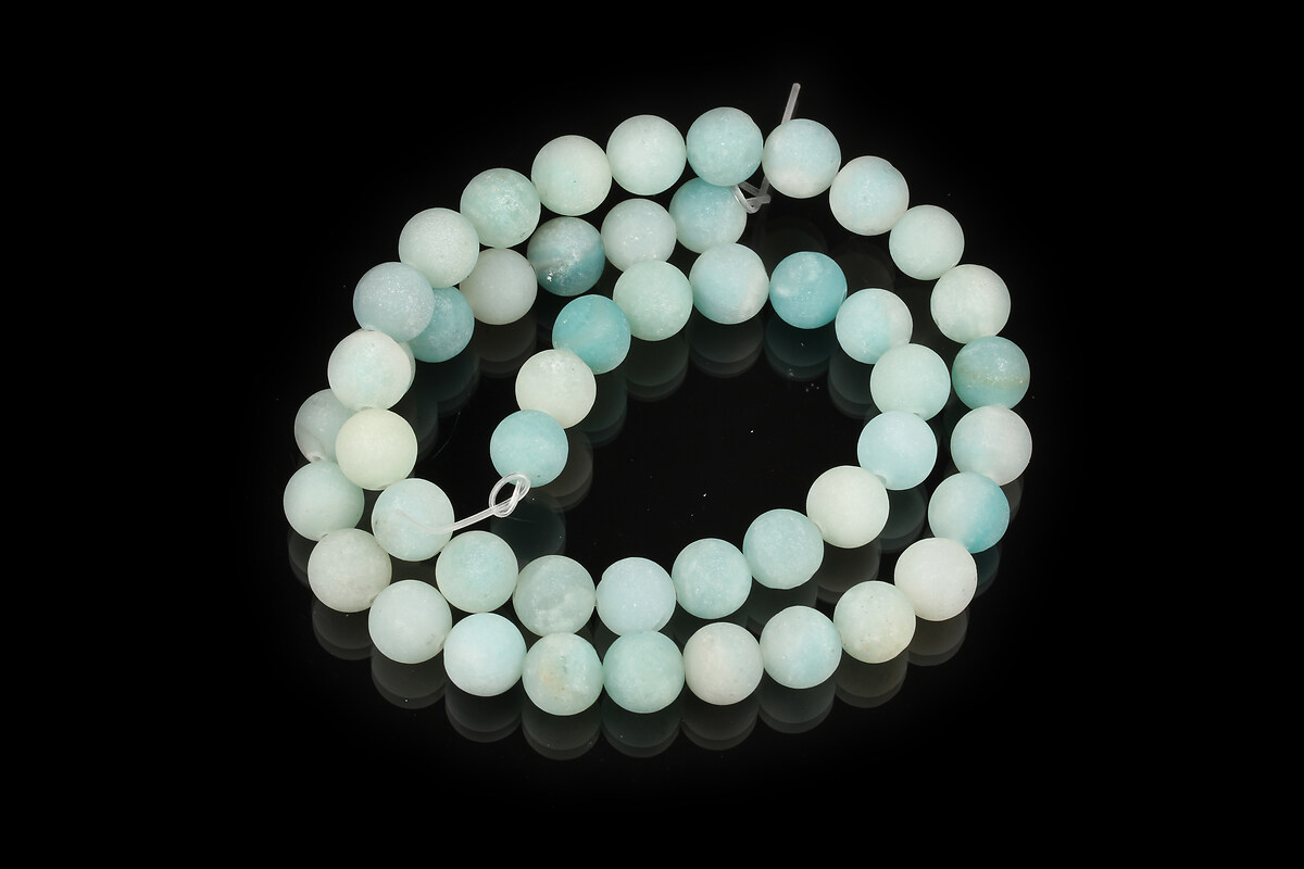 Margele amazonite frosted (mat) sfere 8mm (sirag)