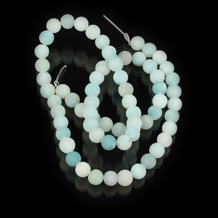 Margele amazonite frosted (mat) sfere 6mm (sirag)