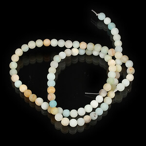 Margele flower amazonite frosted (mat) sfere 4mm (sirag)