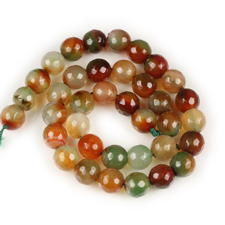 Margele agate autumn sfere fatetate 10mm (sirag)