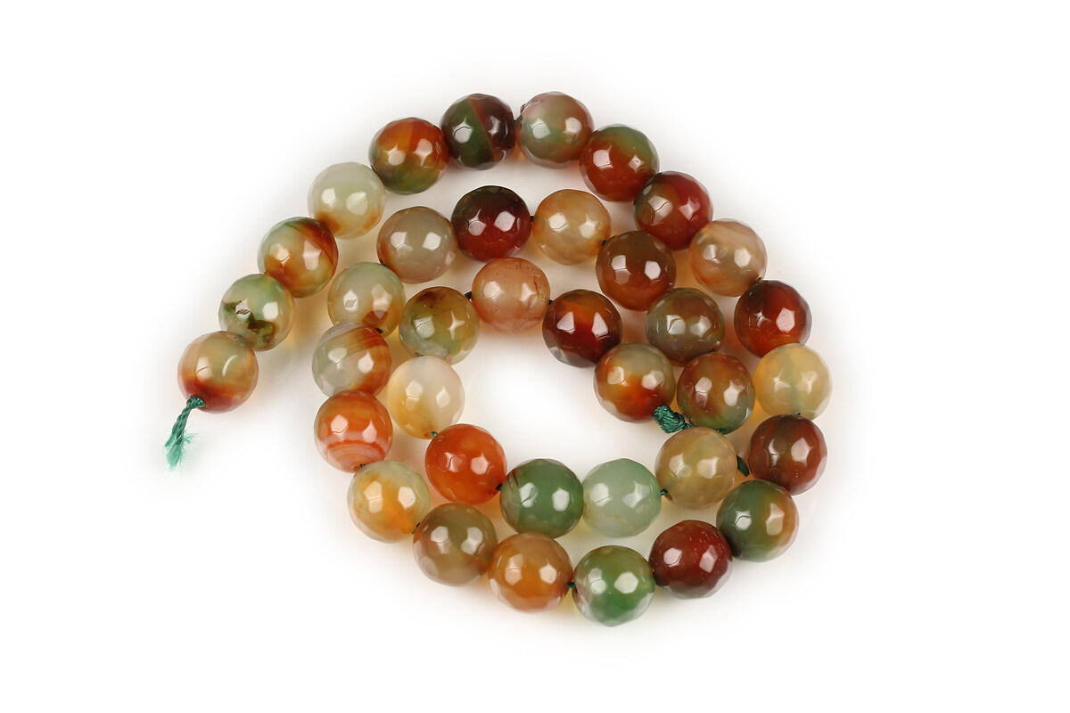 Margele agate autumn sfere fatetate 10mm (sirag)