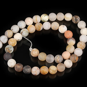 Margele bamboo leaf agate frosted (mat) sfere 8mm (sirag)