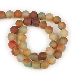 Margele Autumn Agate frosted (mat) sfere 10mm (sirag)