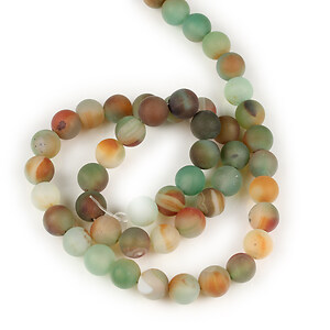 Margele Autumn Agate frosted (mat) sfere 8mm (sirag)