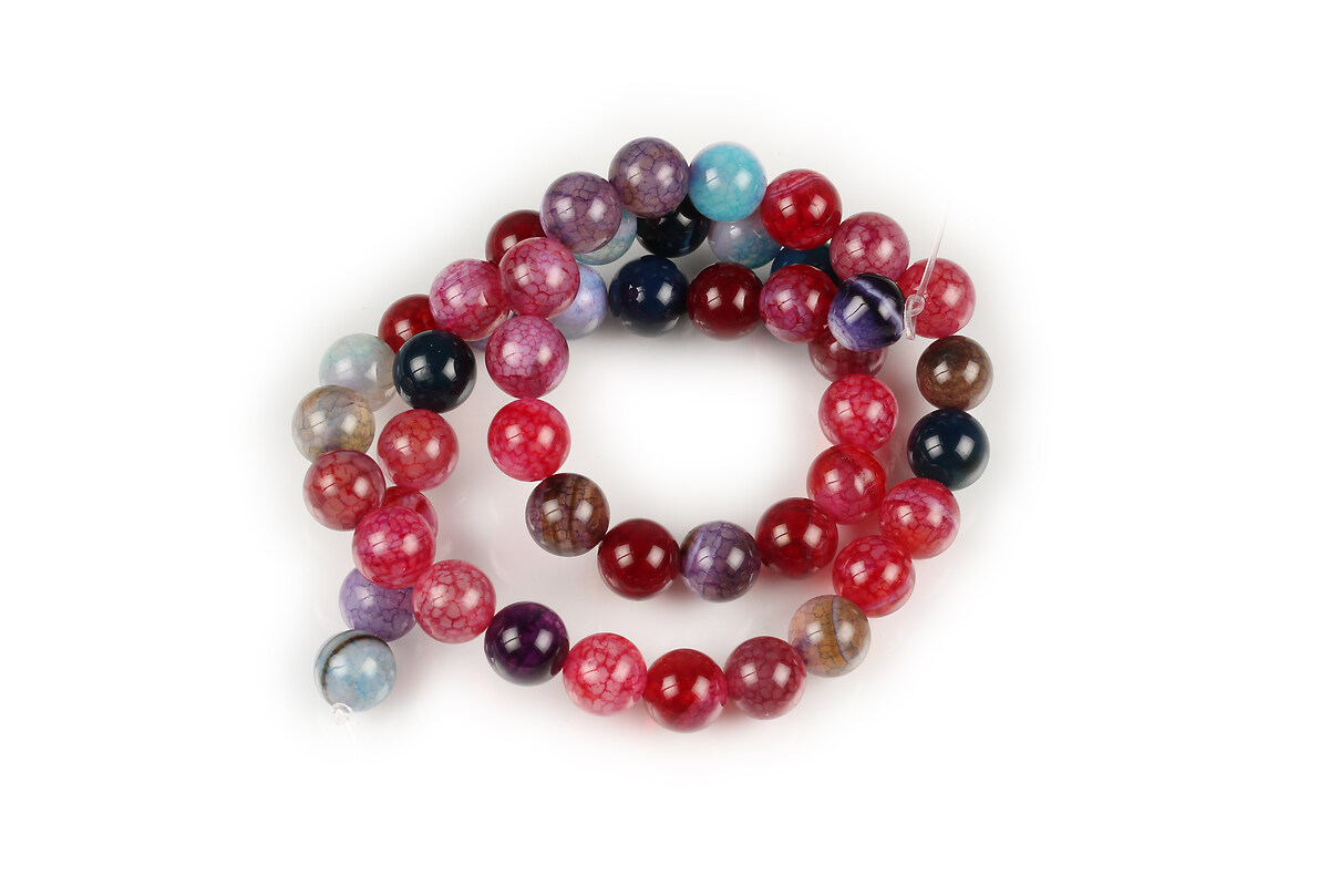 Margele agate crackle sfere 8mm (sirag) - mix