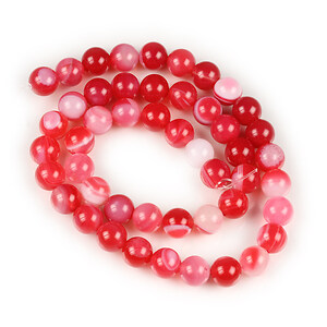 Margele agate striped sfere 8mm (sirag) - cerise