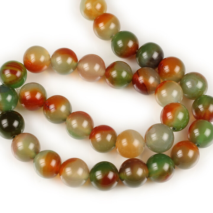 Margele autumn agate sfere 12mm (sirag)