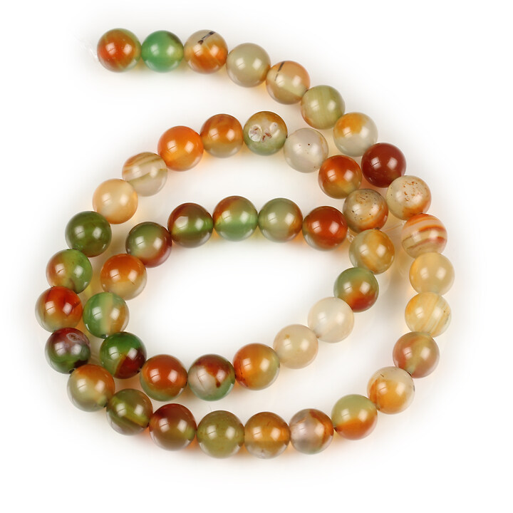 Margele autumn agate sfere 8mm (sirag)