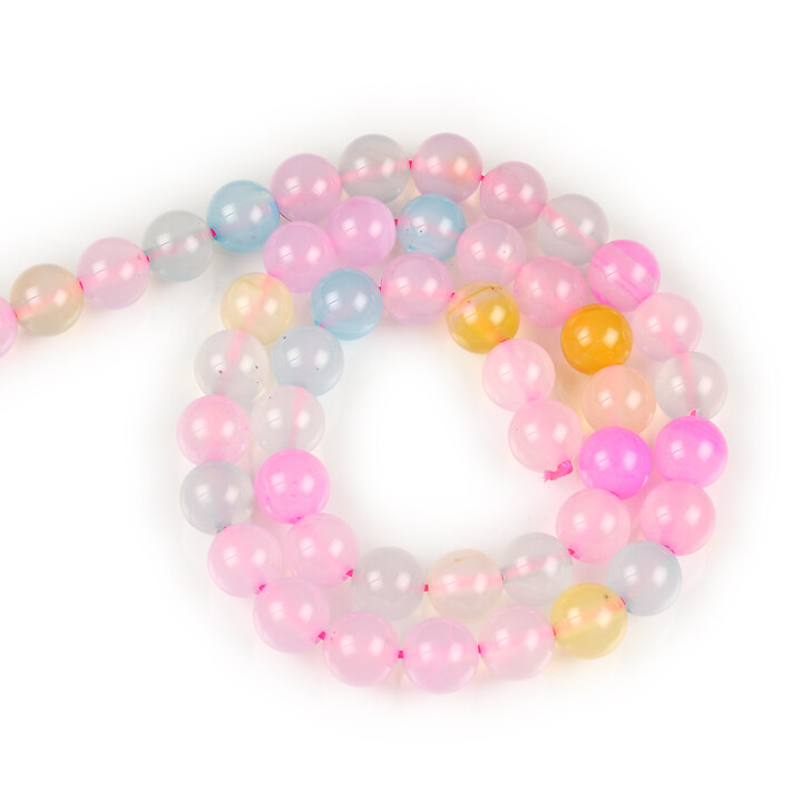 Margele agate sfere 8mm (sirag) - mix pastel