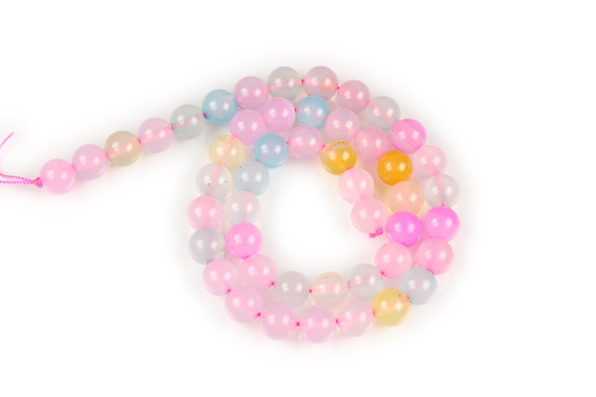 Margele agate sfere 8mm (sirag) - mix pastel