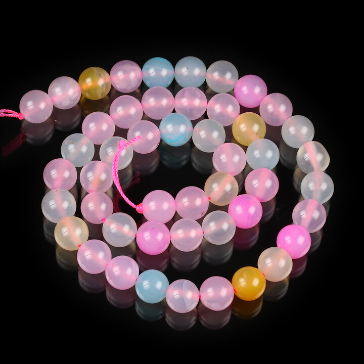 Margele agate sfere 8mm (sirag) - mix pastel