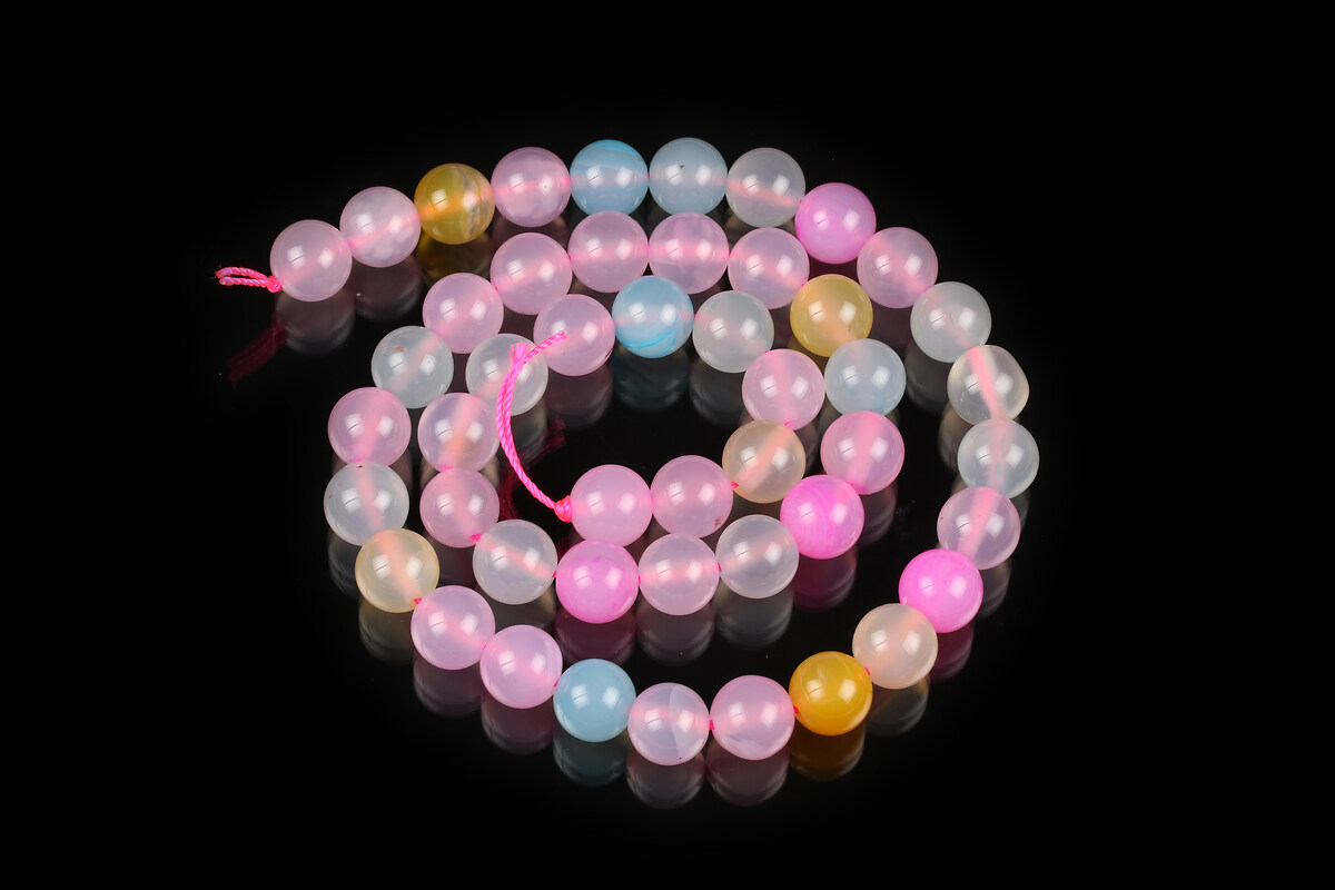 Margele agate sfere 8mm (sirag) - mix pastel