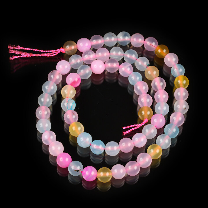 Margele agate sfere 6mm (sirag) - mix pastel