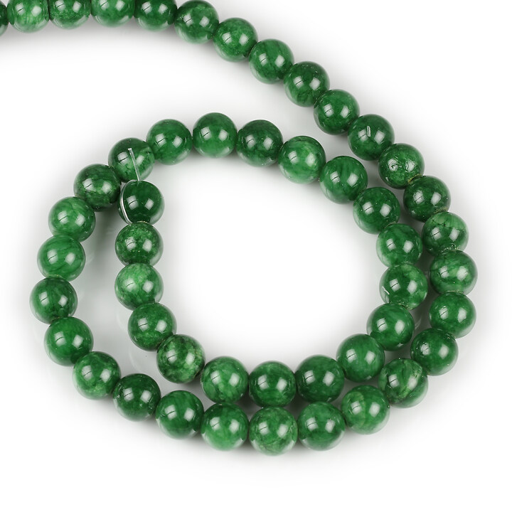 Margele jad sfere 8mm (sirag) - verde