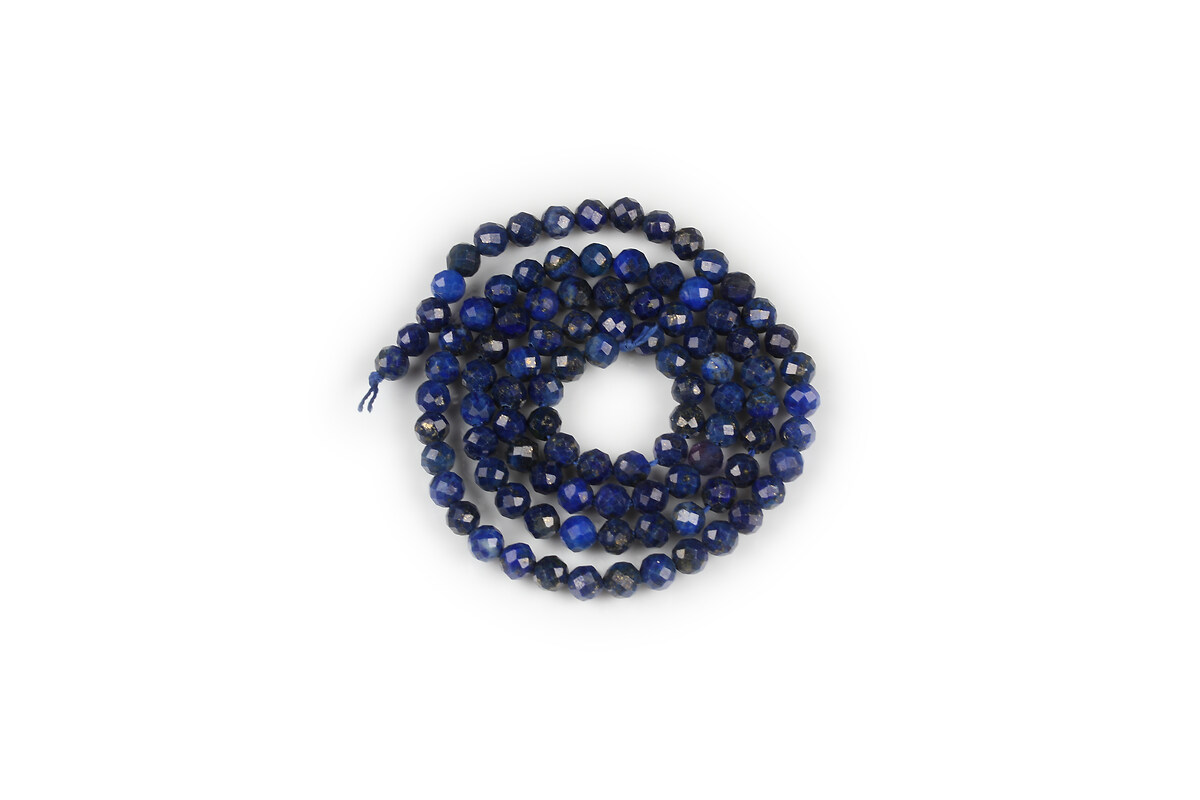 Margele lapis lazuli sfere fatetate 4mm (sirag)