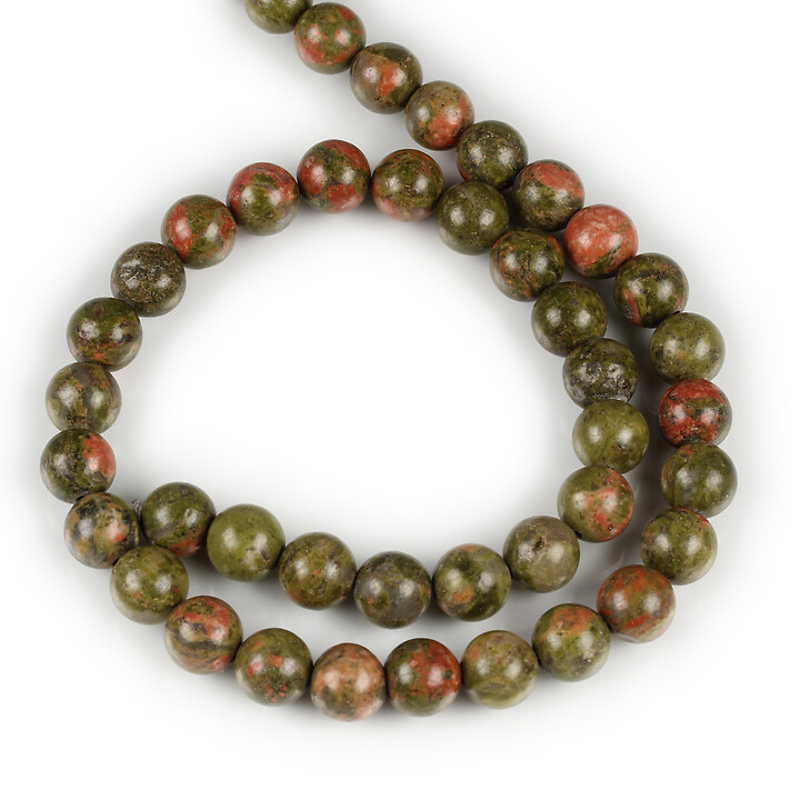 Margele unakite sfere 8mm (sirag)