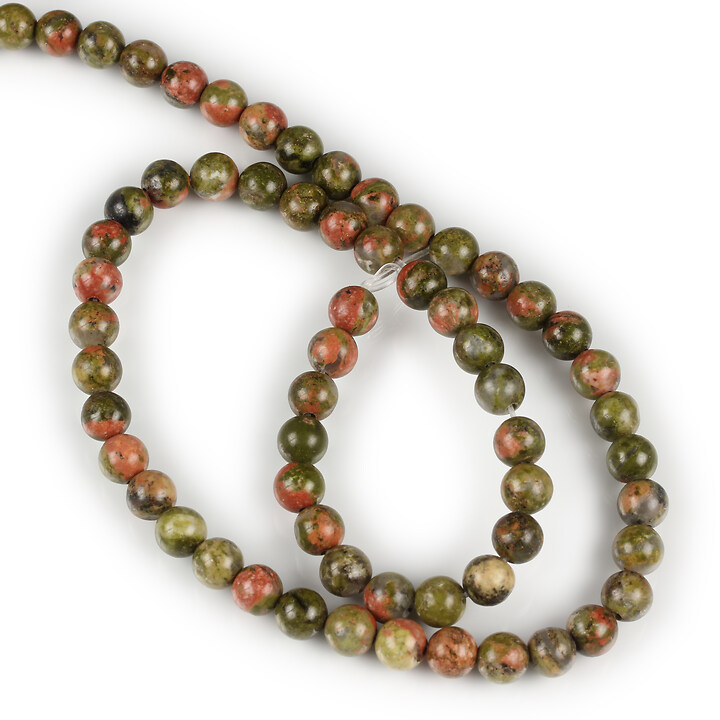 Margele unakite sfere 6mm (sirag)