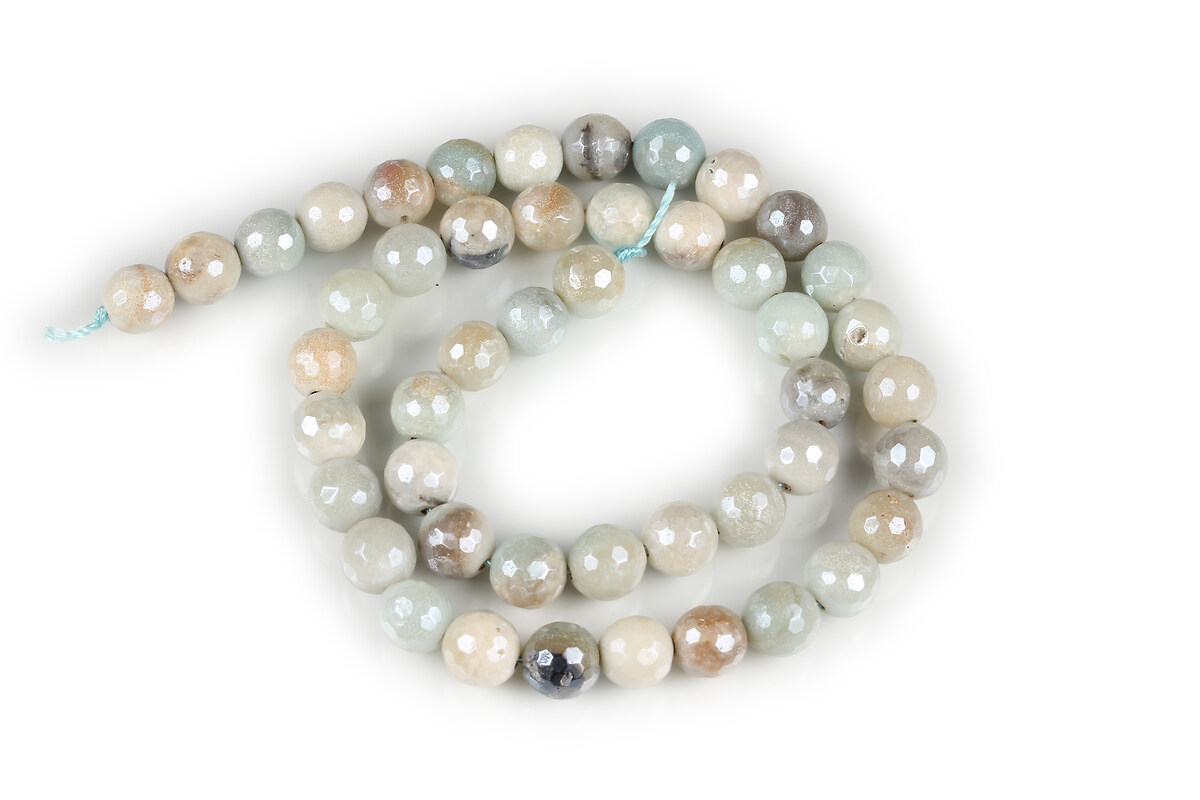 Margele amazonite luster sfere fatetate 8mm (sirag)