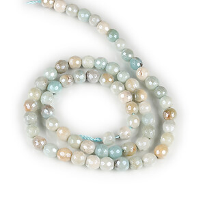 Margele amazonite luster sfere fatetate 6mm (sirag)