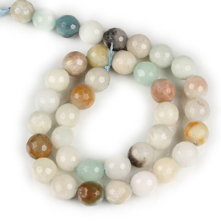 Margele flower amazonite sfere fatetate 10mm (sirag)