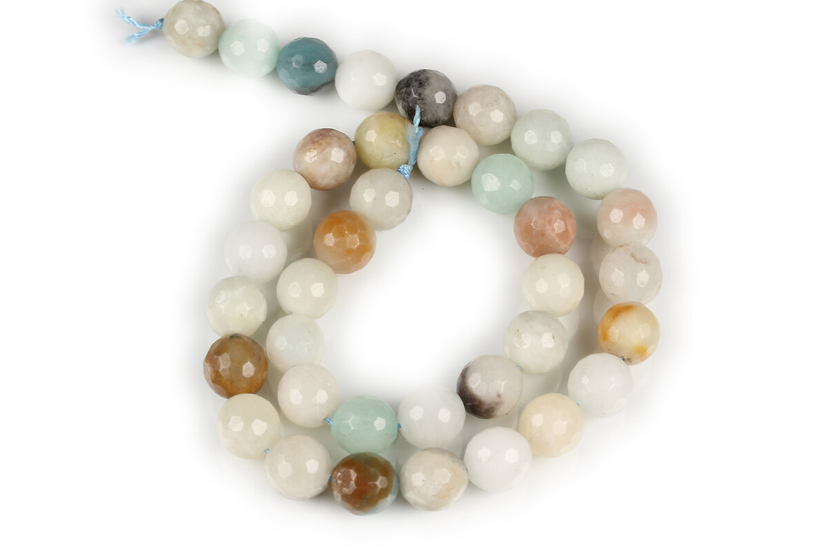 Margele flower amazonite sfere fatetate 10mm (sirag)