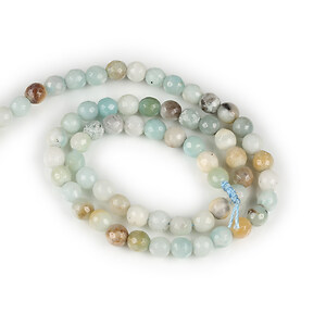 Margele flower amazonite sfere fatetate 6mm (sirag)