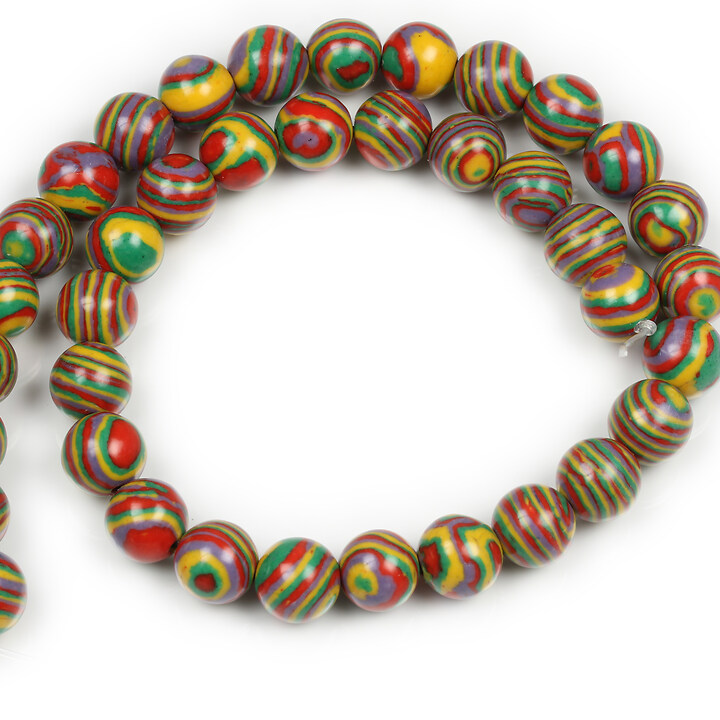 Margele compozit multicolor sfere 10mm (sirag)