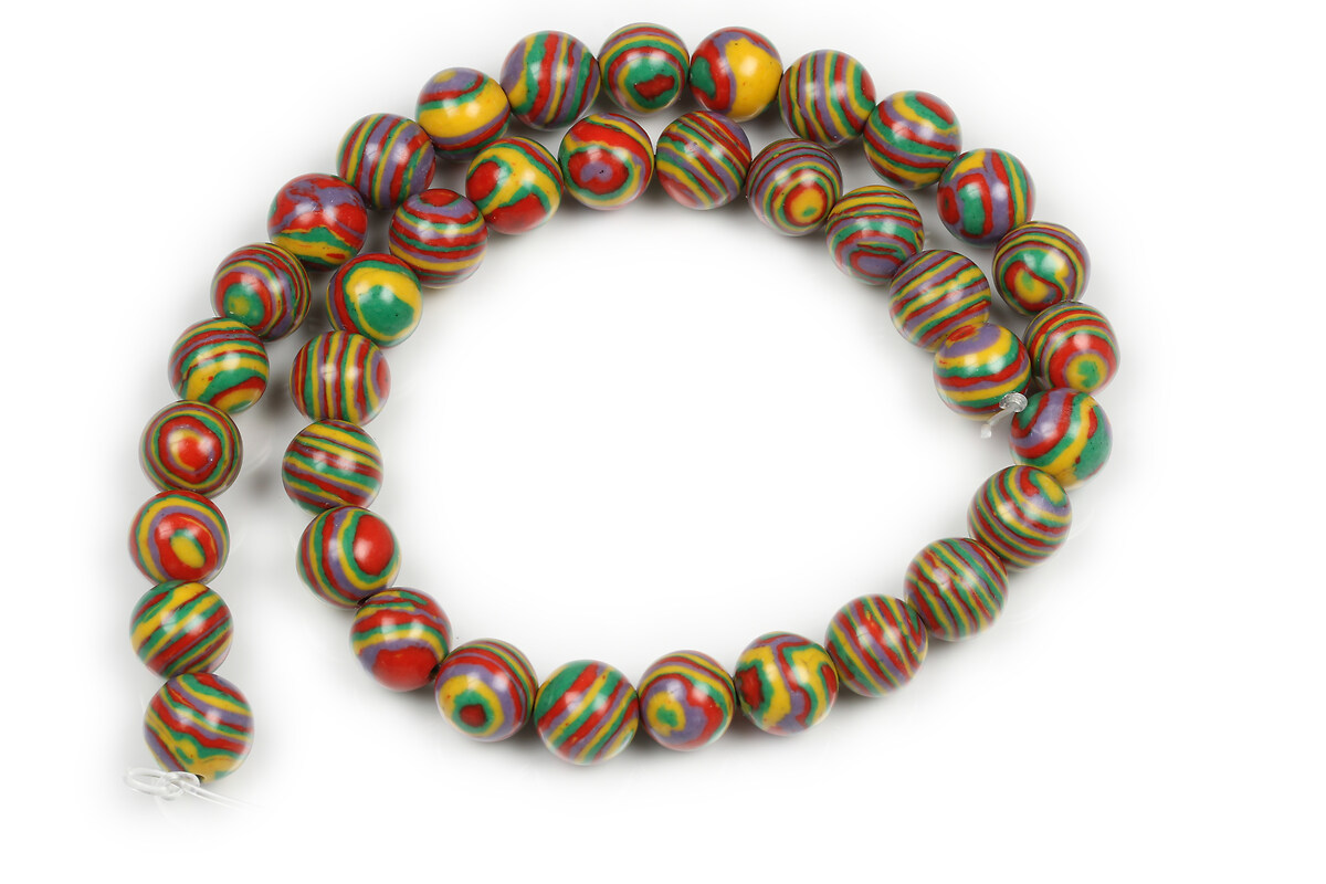 Margele compozit multicolor sfere 10mm (sirag)