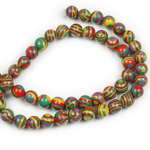 Margele compozit multicolor sfere 8mm (sirag)