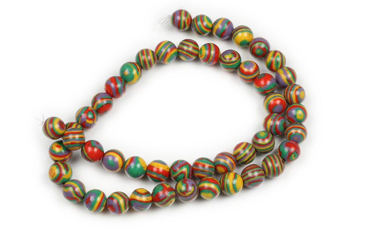 Margele compozit multicolor sfere 8mm (sirag)