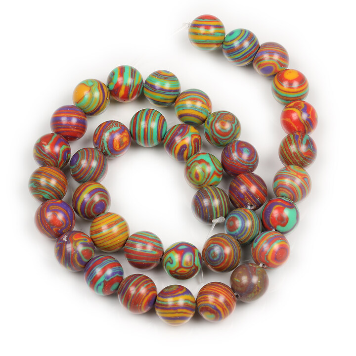 Margele compozit multicolor sfere 10mm (sirag)