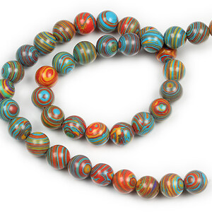 Margele compozit multicolor sfere 10mm (sirag)