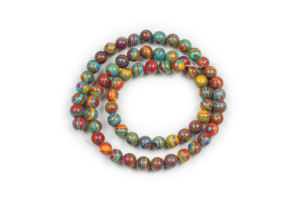 Margele compozit multicolor sfere 6mm (sirag)