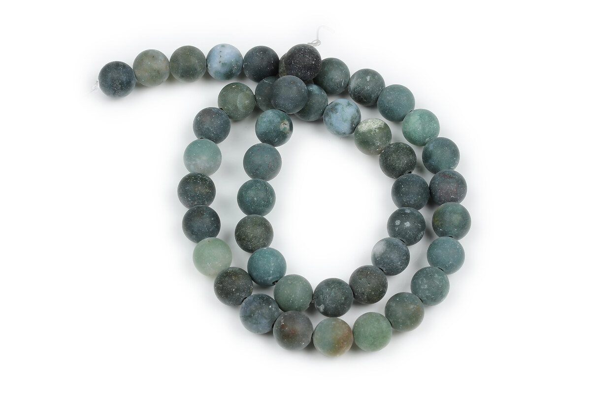 Margele Moss Agate frosted (mat) sfere 8mm (sirag)