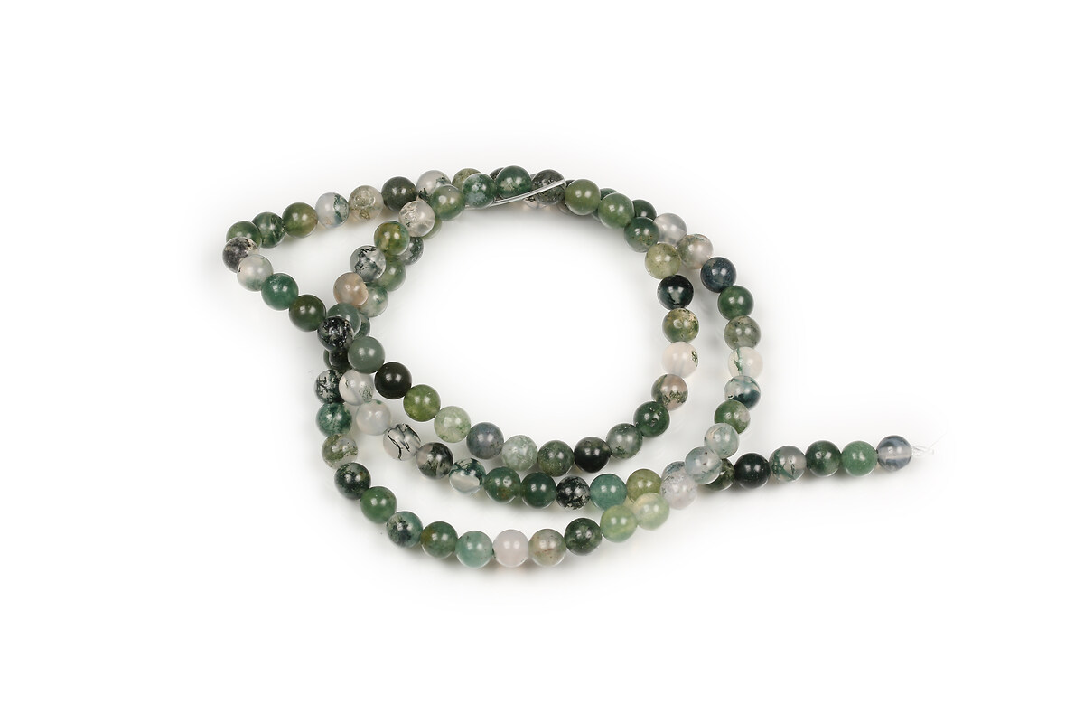 Margele Moss Agate sfere 4mm (sirag)