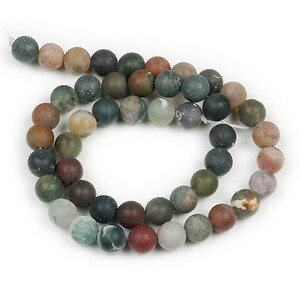 Margele agate indiene frosted (mat) sfere 8mm (sirag)