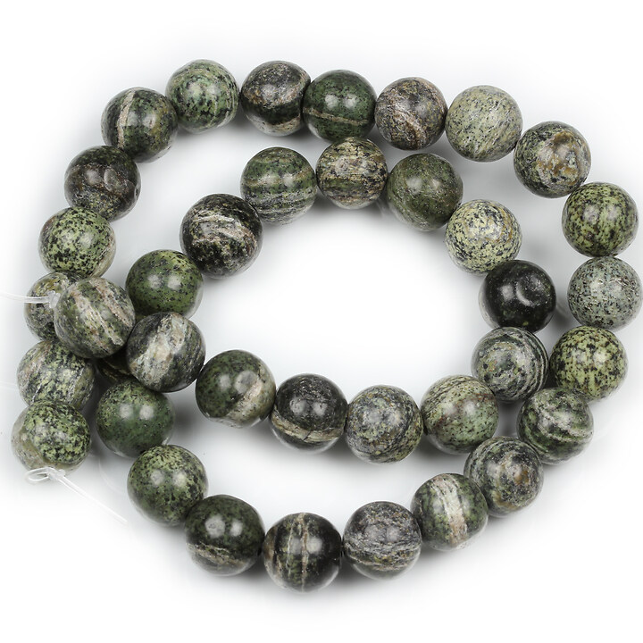 Margele zebra jasper verde sfere 10mm (sirag)