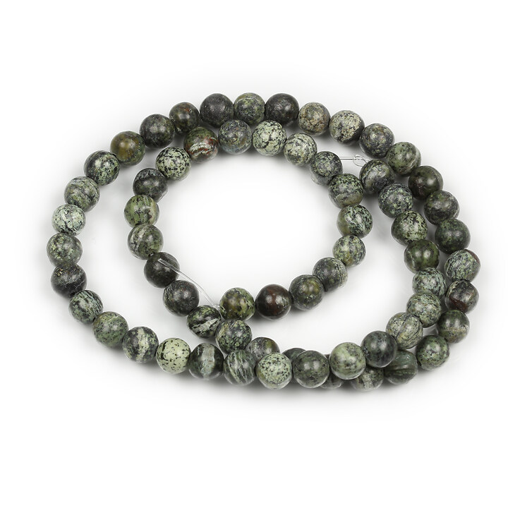 Margele zebra jasper verde sfere 6mm (sirag)