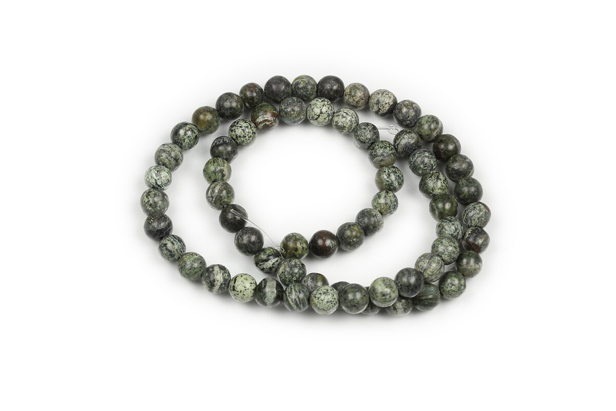 Margele zebra jasper verde sfere 6mm (sirag)