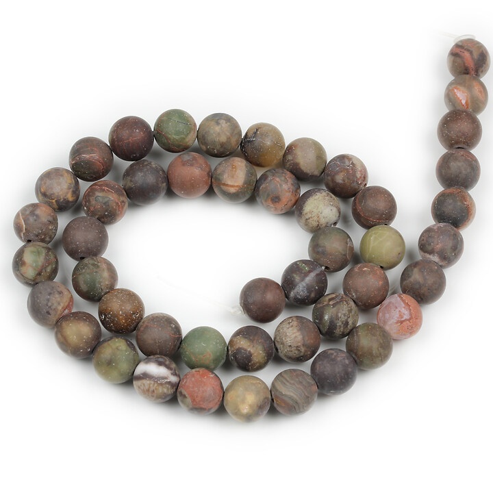 Margele Ocean Jasper frosted (mat) sfere 8mm (sirag)