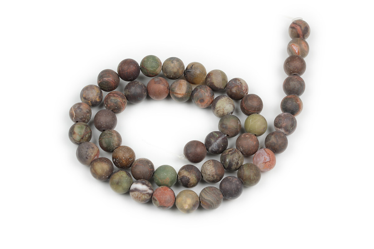 Margele Ocean Jasper frosted (mat) sfere 8mm (sirag)