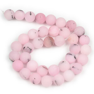 Margele Cherry Blossom Jasper frosted (mat) sfere 10mm (sirag)