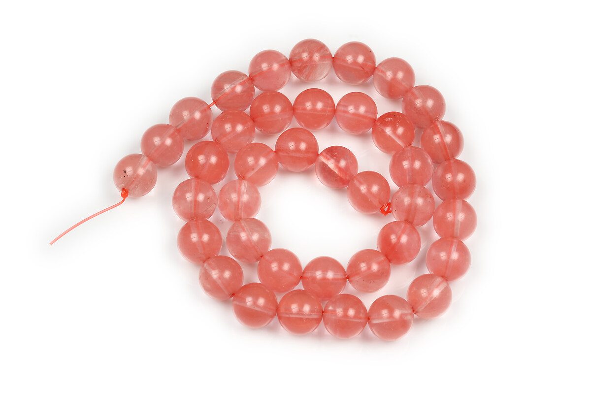 Margele cherry cuart sfere 10mm (sirag)