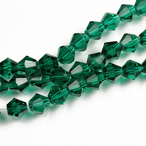 Margele cristal biconic 6mm (sirag) - verde smarald