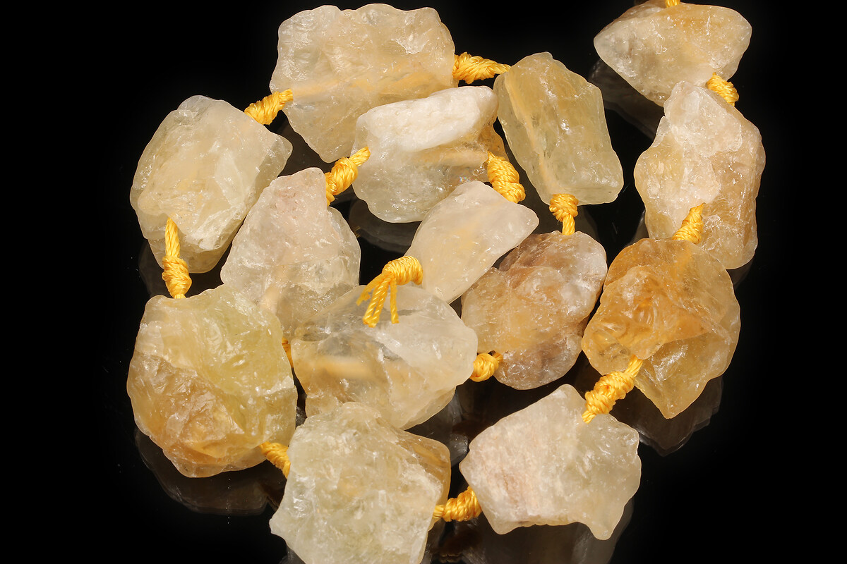 Margele citrine neslefuite nuggets 16~28x9~20mm (sirag)