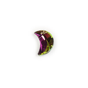 Pandantiv luna din cristal electroplacat 20x13x6mm - roz verde