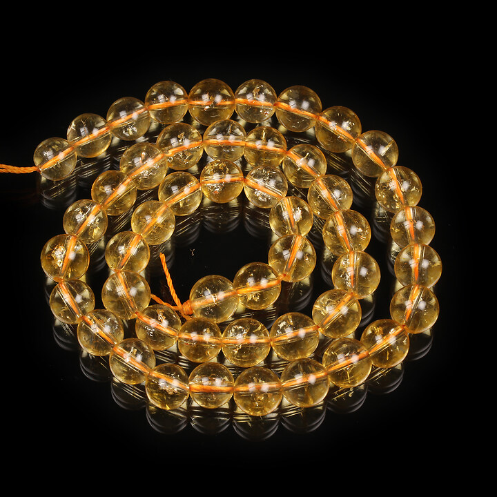 Margele citrine sfere 8mm (sirag)