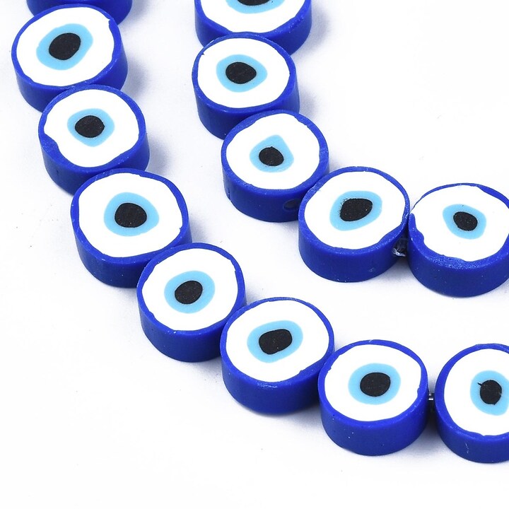 Sirag margele polimer rasina evil eye 8-11x4mm